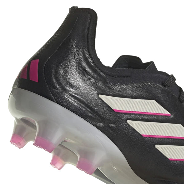 adidas Copa Pure.1 Firm Ground Soccer Cleats (Black/Zero Metallic/Shock Pink)