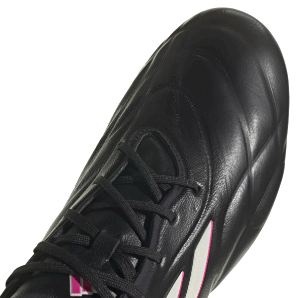 adidas Copa Pure.1 Firm Ground Soccer Cleats (Black/Zero Metallic/Shock Pink)