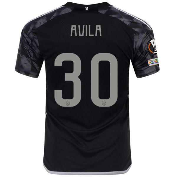 adidas Ajax Gastón Avila Third Jersey w/ Europa League Patches 23/24 (Black)