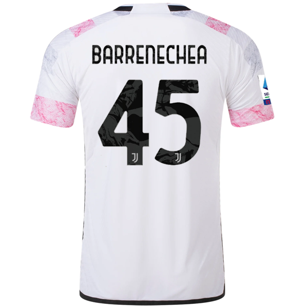 adidas Juventus Authentic Barrenchea Away Jersey w/ Serie A Patch 23/24 (White)