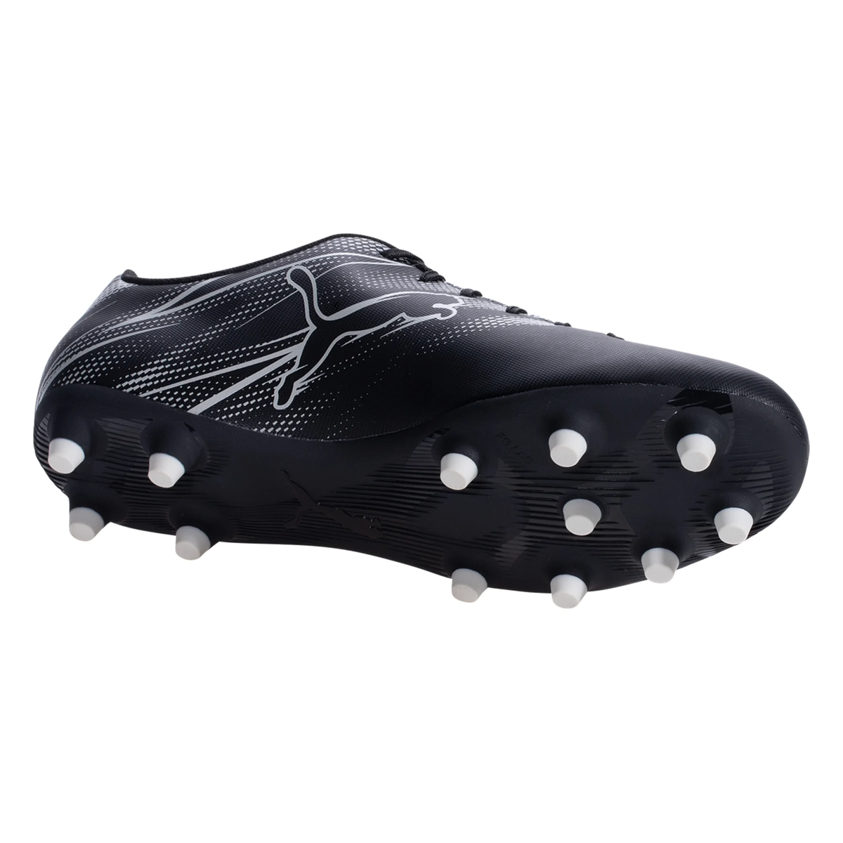 Puma Youth Jr. Attacanto FG/AG Soccer Cleats (Puma Black/Silver Mist)