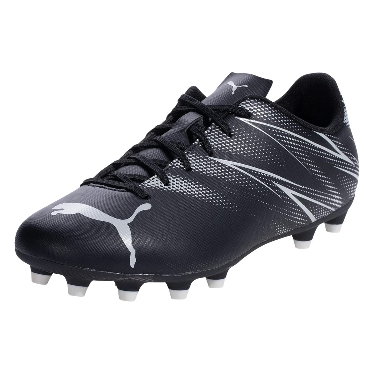 Puma Youth Jr. Attacanto FG/AG Soccer Cleats (Puma Black/Silver Mist)