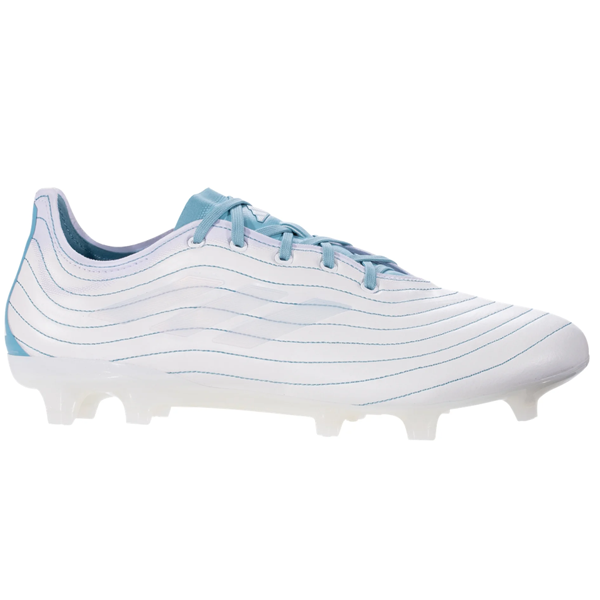 Adidas Copa Pure.1 FG Cleats (White/Grey Two/Preloved Blue)