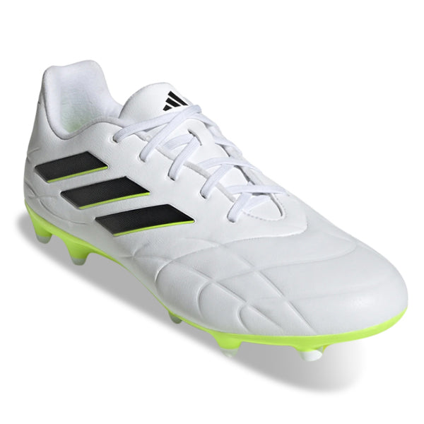 adidas Copa Pure.3 Firm Ground Soccer Cleats (White/Lucid Lemon)