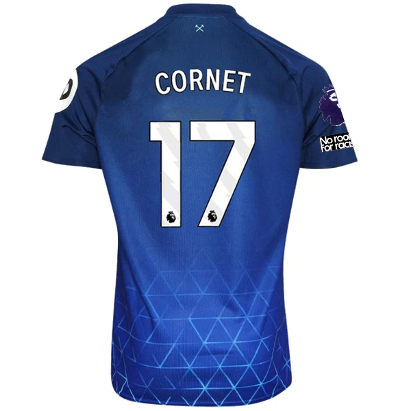 Umbro West Ham Maxwel Cornet Third Jersey w/ EPL + No Room For Racism Patches 23/24 (Navy/Sky Blue)