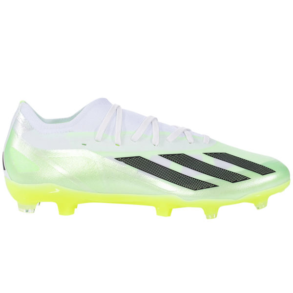 adidas X Crazyfast.2 Firm Ground Soccer Cleats (White/Core Black/Lucid Lemon)