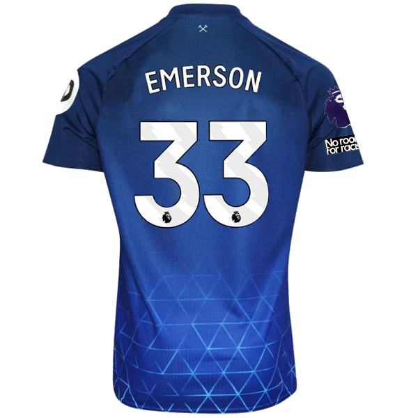 Umbro West Ham Emerson Third Jersey w/ EPL + No Room For Racism Patches 23/24 (Navy/Sky Blue)