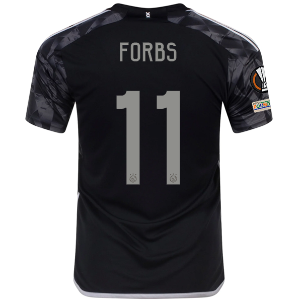 adidas Ajax Carlos Forbs Third Jersey w/ Europa League Patches 23/24 (Black)