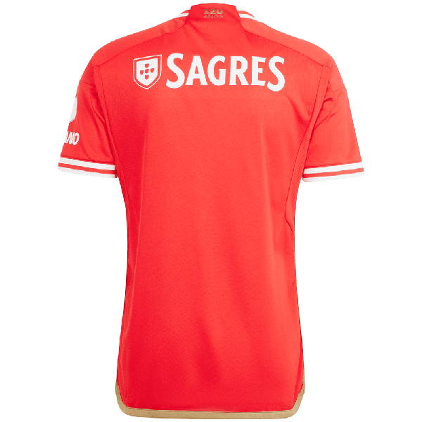 adidas Benfica Men&#39;s Home Stadium Jersey w/ Champions League Patches 23/24 (Red)