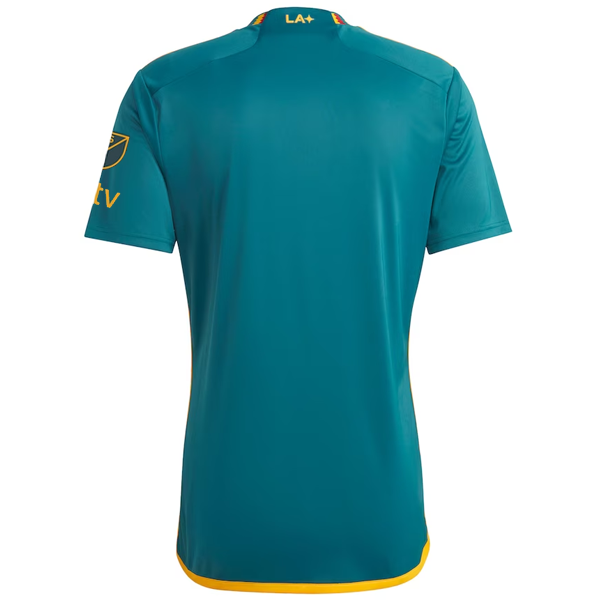 adidas LA Galaxy Away Stadium Jersey w/ MLS + Apple TV + Childhood Cancer Awareness Patch 23/24 (Green/Yellow)