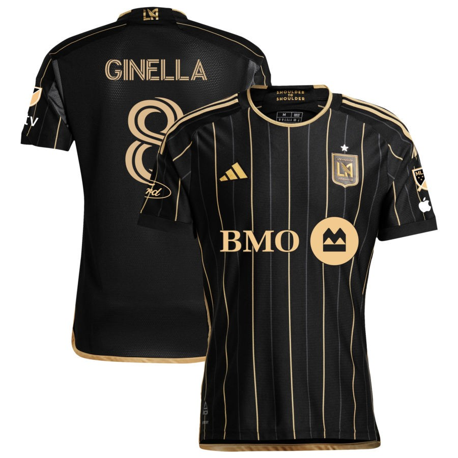 adidas LAFC Authentic Francisco Ginella Home Jersey w/ MLS + Apple TV + Ford Patches 24/25 (Black/Gold)