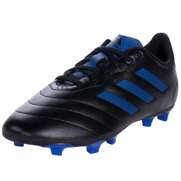 adidas Jr. Goletto VIII FG Soccer Cleats (Black/Team Royal Blue)