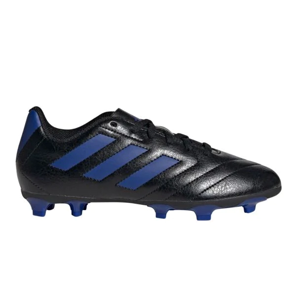 ADIDAS JR. GOLETTO VII FG Soccer Cleats (CORE BLACK/ROYAL BLUE)