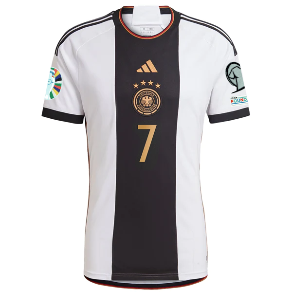 adidas Germany Kai Havertz Home Jersey w/ Euro Qualifying Patches 22/23 (White/Black)