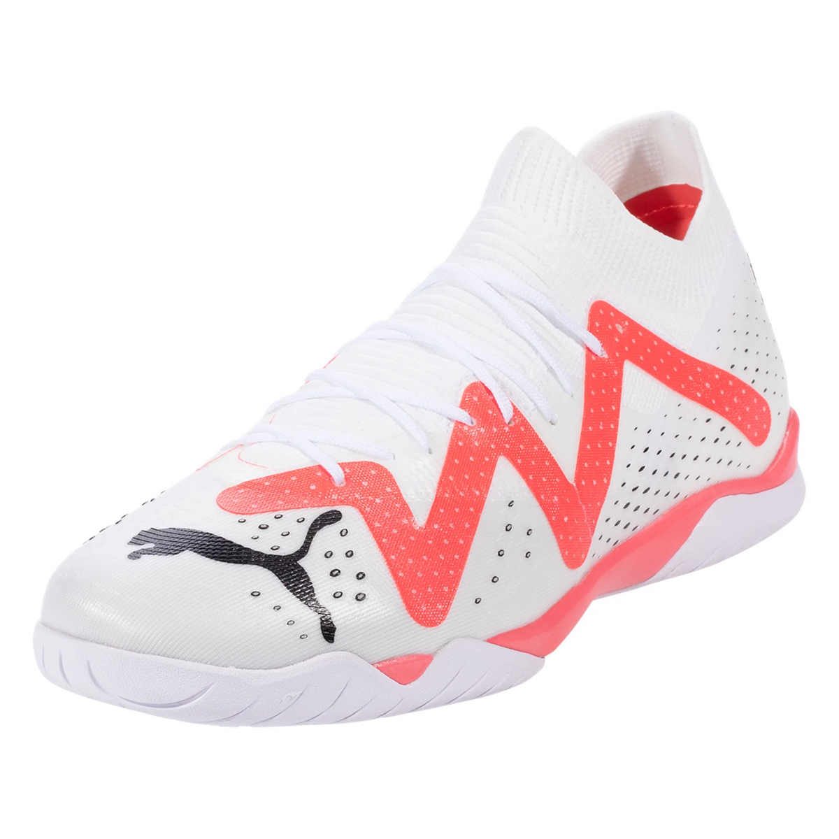 Puma  Future Match IT Indoor Soccer Shoes (Puma White/Fire Orchid)