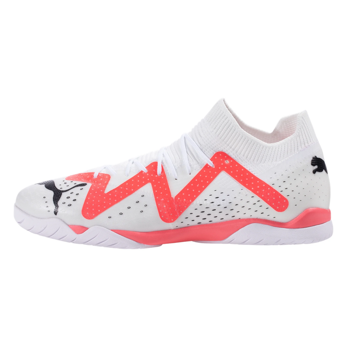 Puma  Future Match IT Indoor Soccer Shoes (Puma White/Fire Orchid)