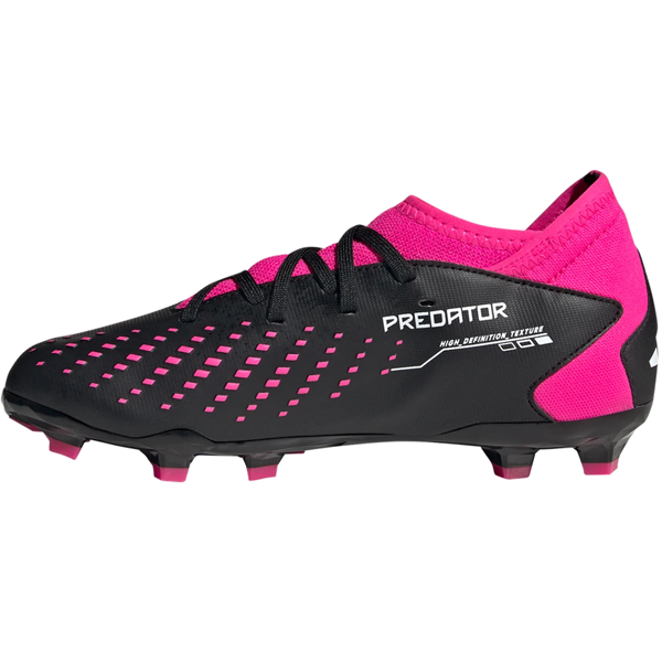 adidas Jr. Predator Accuracy.3 FG Soccer Cleats (Core Black/Team Shock Pink)