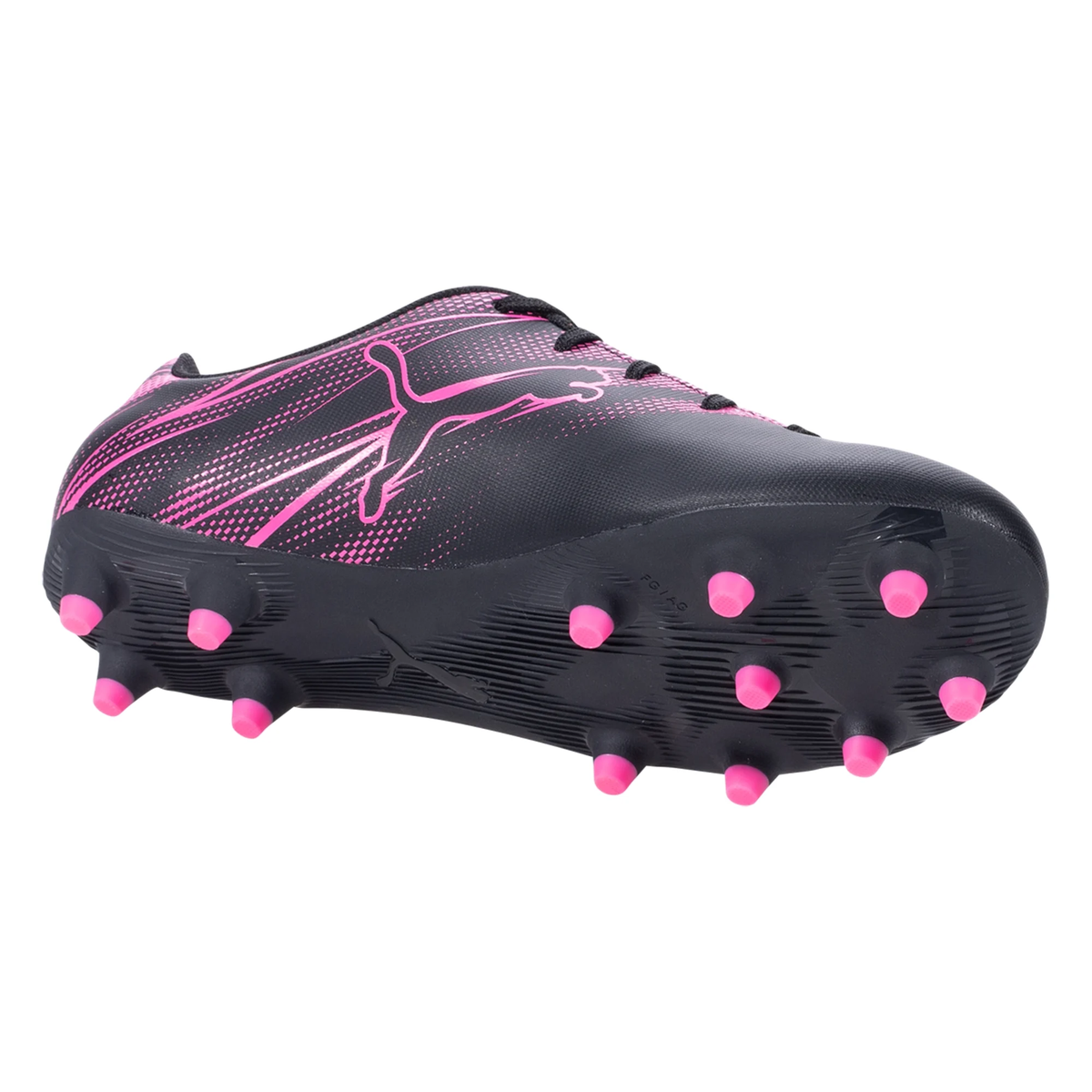 Puma Youth Jr. Attacanto FG/AG Soccer Cleats (Puma Black/Pink)