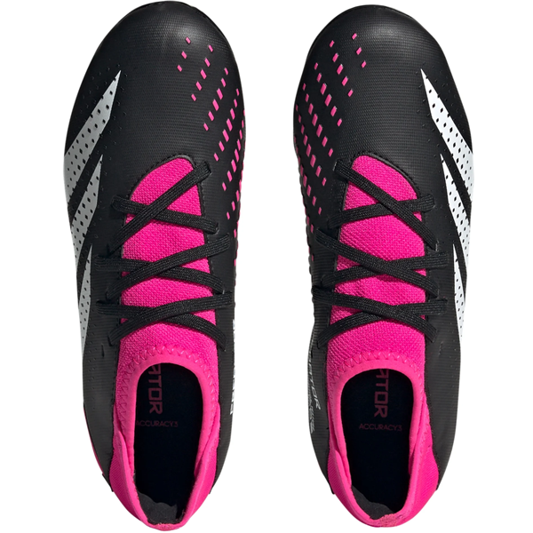 adidas Jr. Predator Accuracy.3 FG Soccer Cleats (Core Black/Team Shock Pink)