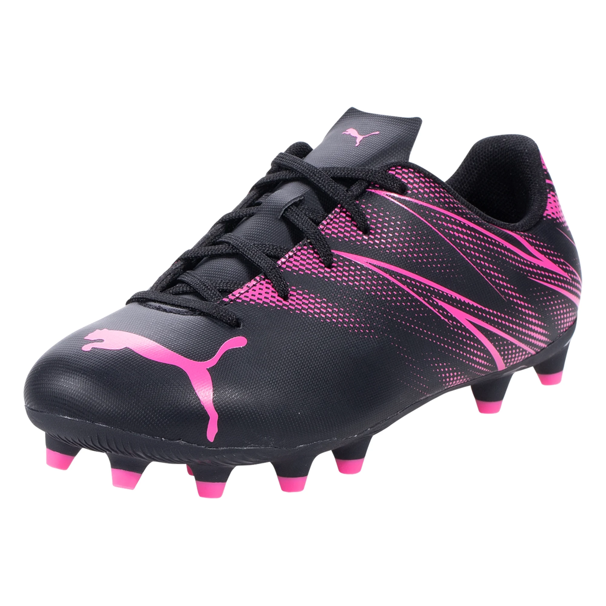 Puma Youth Jr. Attacanto FG/AG Soccer Cleats (Puma Black/Pink)