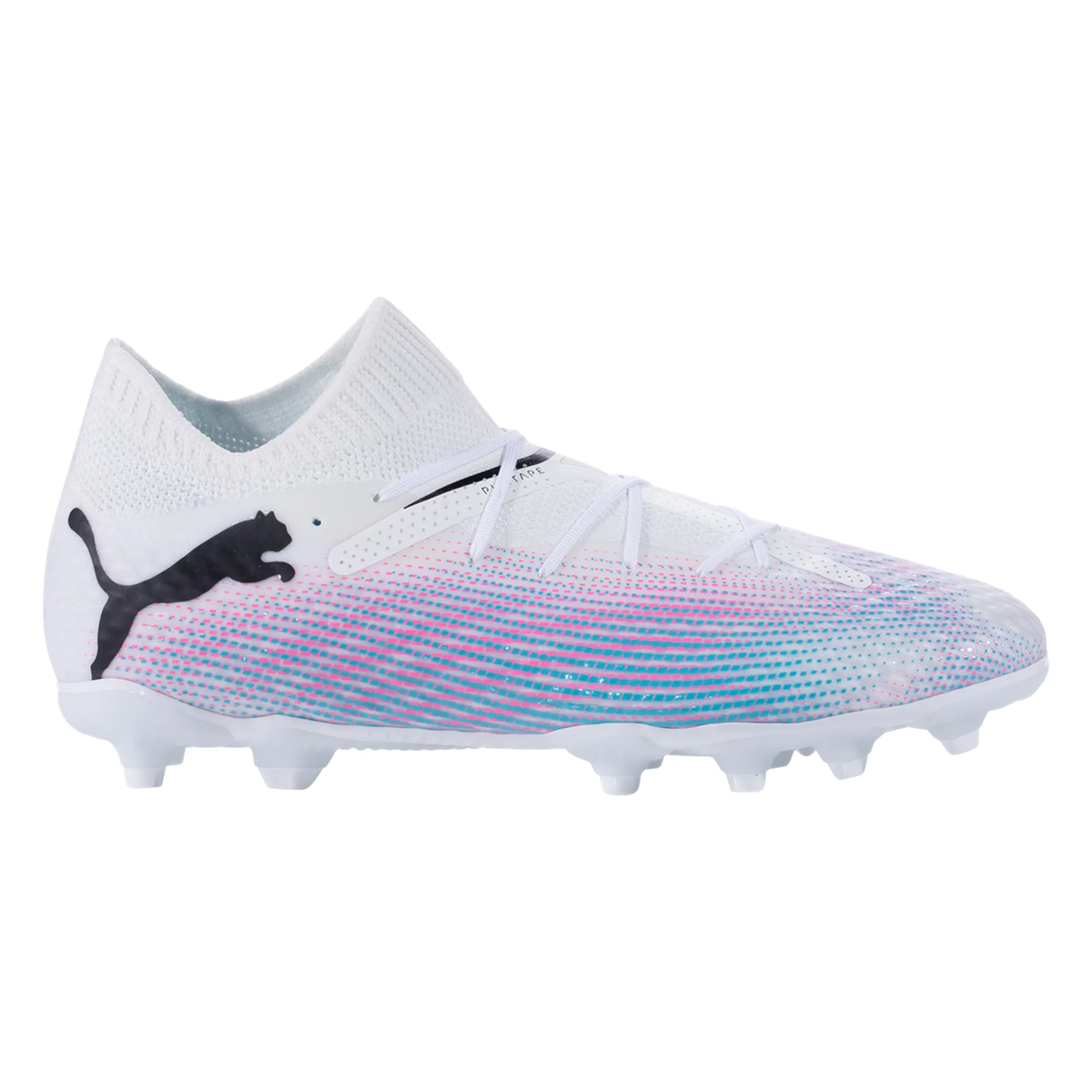 Puma Future 7 Pro FG/AG Soccer Cleats (Puma White/Poison Pink)