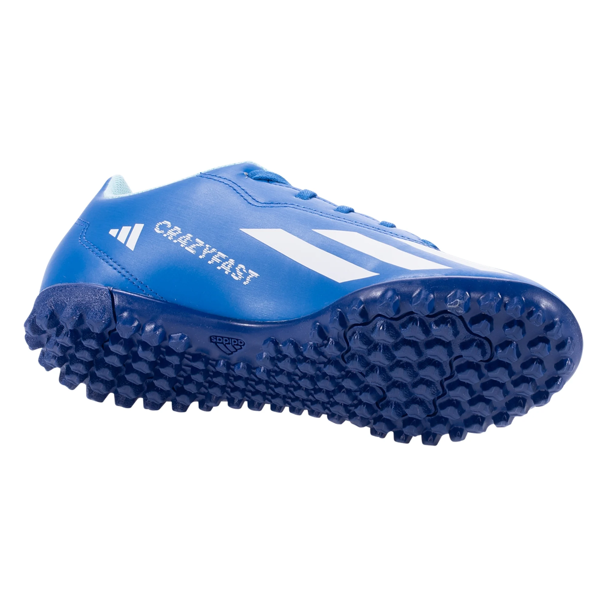 adidas Jr. X Crazyfast.4 Turf Soccer Shoes (Bright Royal/White)