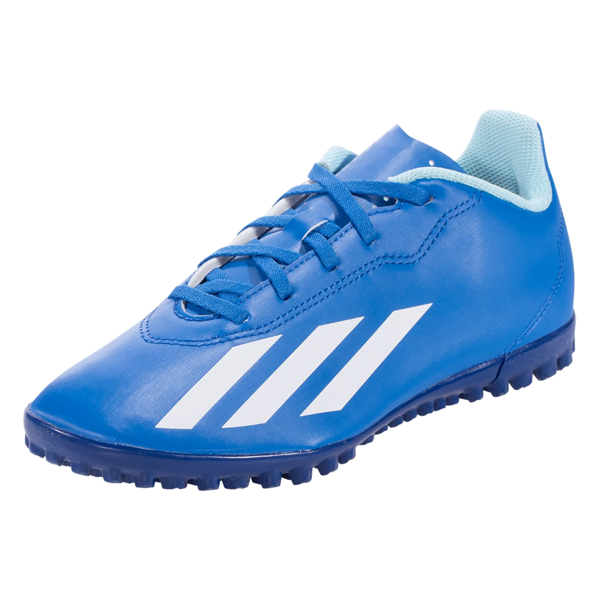 adidas Jr. X Crazyfast.4 Turf Soccer Shoes (Bright Royal/White)