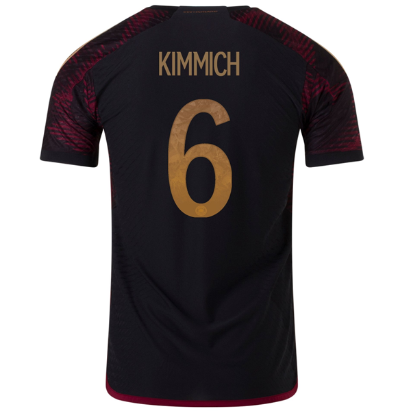 adidas Germany Authentic Joshua Kimmich Away Jersey 22/23 (Black/Burgundy)