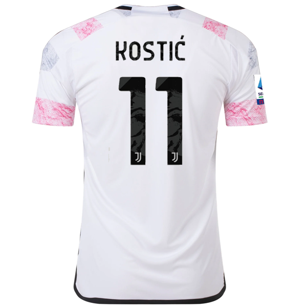 adidas Juventus Kostic Away Jersey w/ Serie A 23/24 (White)