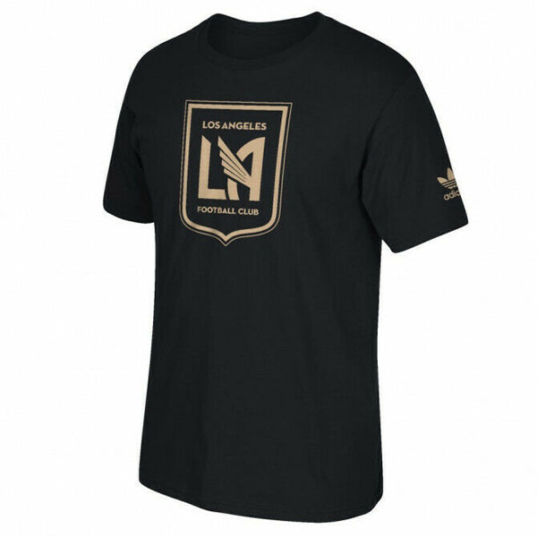 adidas Men's LAFC Crest Soccer T-Shirt (Black/Gold) | Soccer Wearhouse