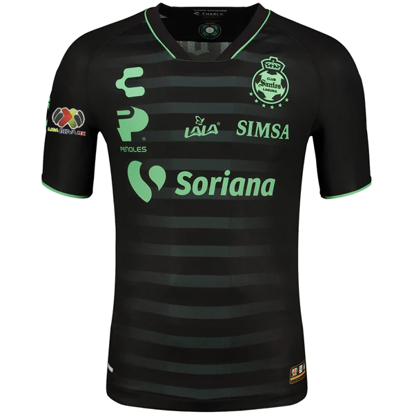 Charly Santos Laguna Away Jersey w/ Liga MX Patch 23/24 (Black/Green)