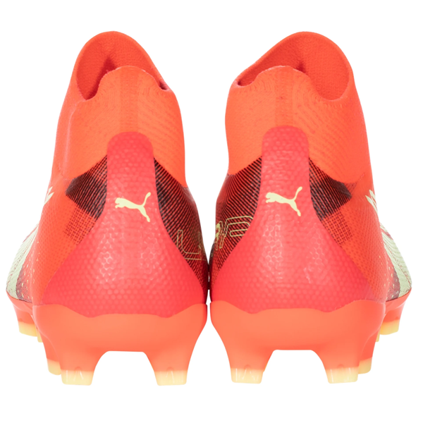 Puma Ultra Match+ Laceless FG/AG Soccer Cleats (Coral/Fizzy Light/Black)