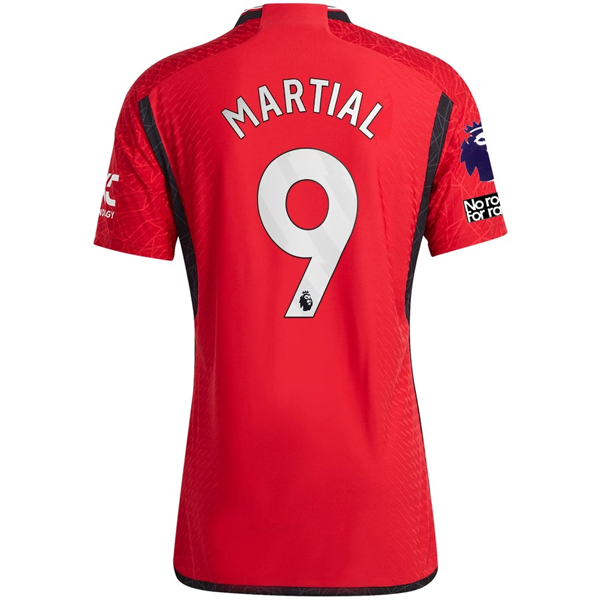 adidas Manchester United Home Authentic Jersey Anthony Martial Home Jersey 23/24 w/ EPL + No Room For Racism Patches (Team College Red)