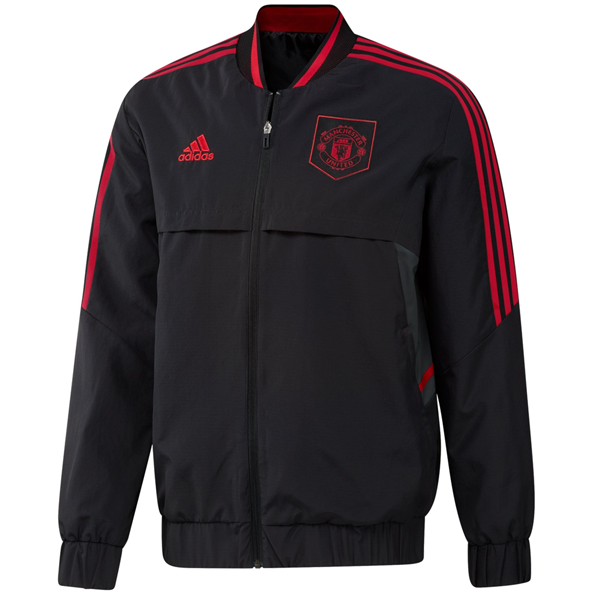 adidas Manchester United Anthem Jacket 22/23 (Black/Real Red)