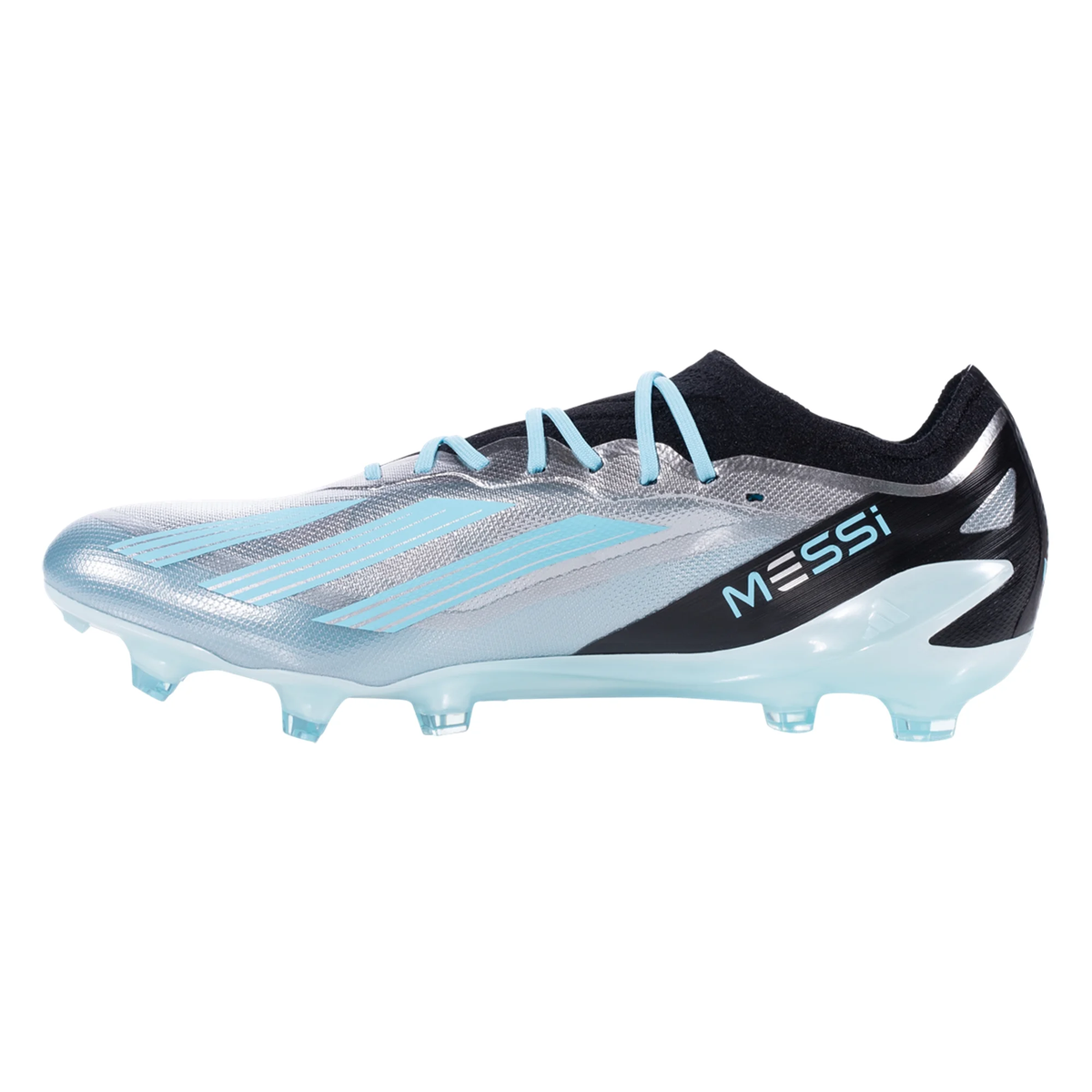 adidas X Crazyfast Messi.1 Firm Ground Soccer Cleats (Silver Metallic/Bliss Blue)