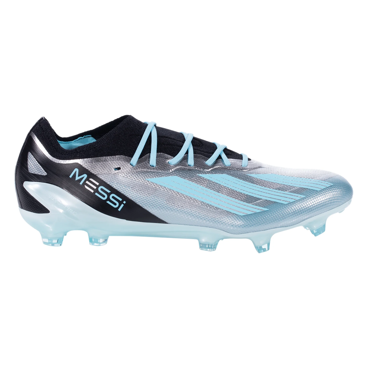 adidas X Crazyfast Messi.1 Firm Ground Soccer Cleats (Silver Metallic/Bliss Blue)