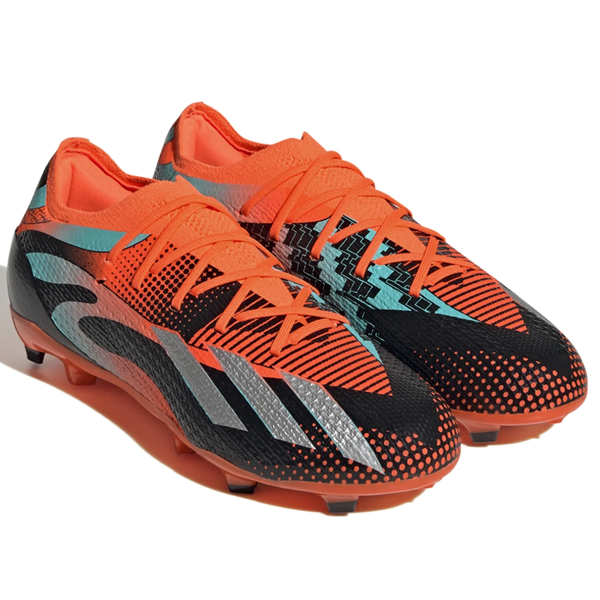 adidas Jr. X Speedportal Messi.1 FG Soccer Cleats (Team Solar Orange/Metallic Silver)