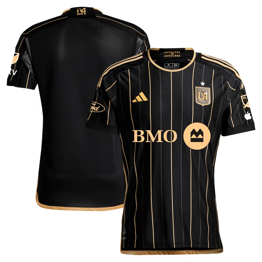 adidas LAFC Authentic Home Jersey w/ MLS + Apple TV + Ford Patches 24/25 (Black/Gold)