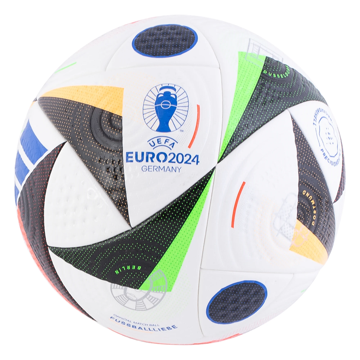 adidas UEFA Euro Pro Official Match Ball 2024 (White/Black/Glory Blue)