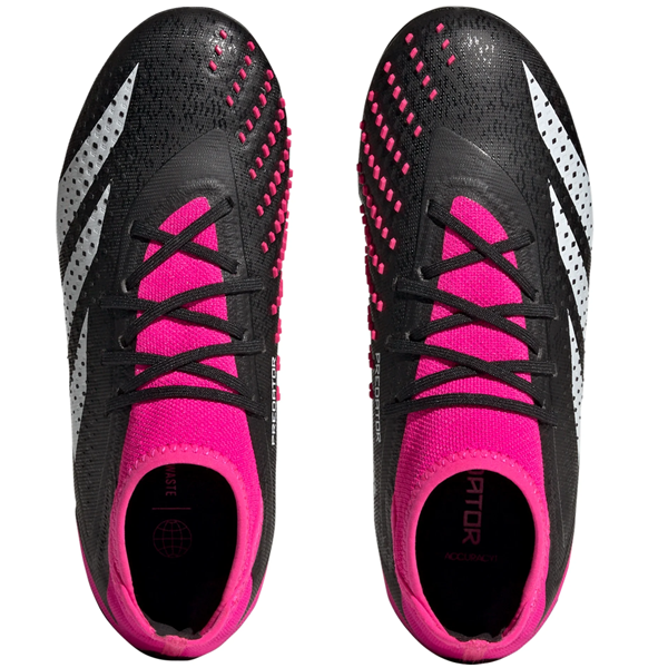 adidas Jr. Predator Accuracy.1 FG Soccer Cleats (Core Black/Team Shock Pink)