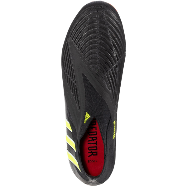 adidas Predator Edge+ FG Soccer Cleats (Core Black/Team Solar Yellow)