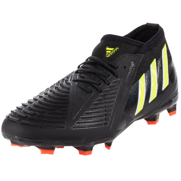 adidas Jr. Predator Edge.1 FG Soccer Cleats (Core Black/Solar Yellow)