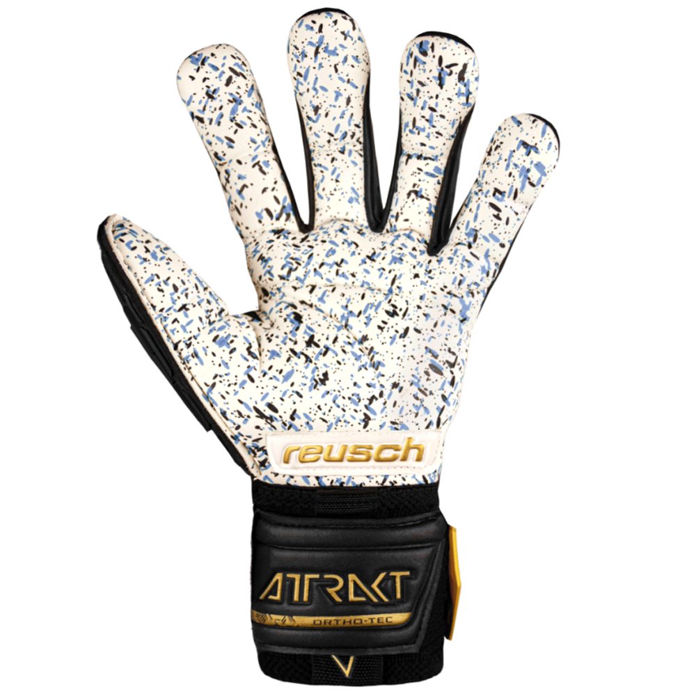 Reusch Attrakt Freegel Fusion Ortho-Tec Goalkeeper Glove (Black/Gold)