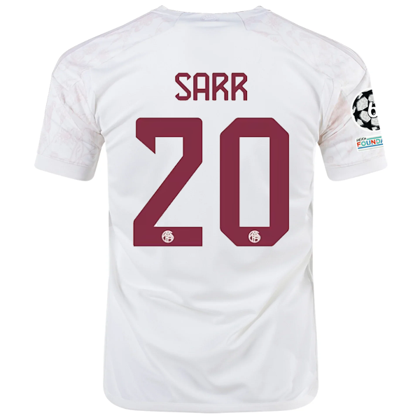 adidas Bayern Munich Bouna Sarr Third Jersey w/ Champions League Patches 23/24 (Off White)