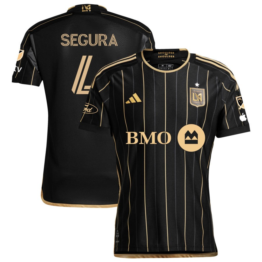 adidas LAFC Authentic Eddie Segura Home Jersey w/ MLS + Apple TV + Ford Patches 24/25 (Black/Gold)