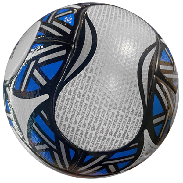 Soccer Wearhouse Match Quality Soccer Ball (White/ Royal Blue)