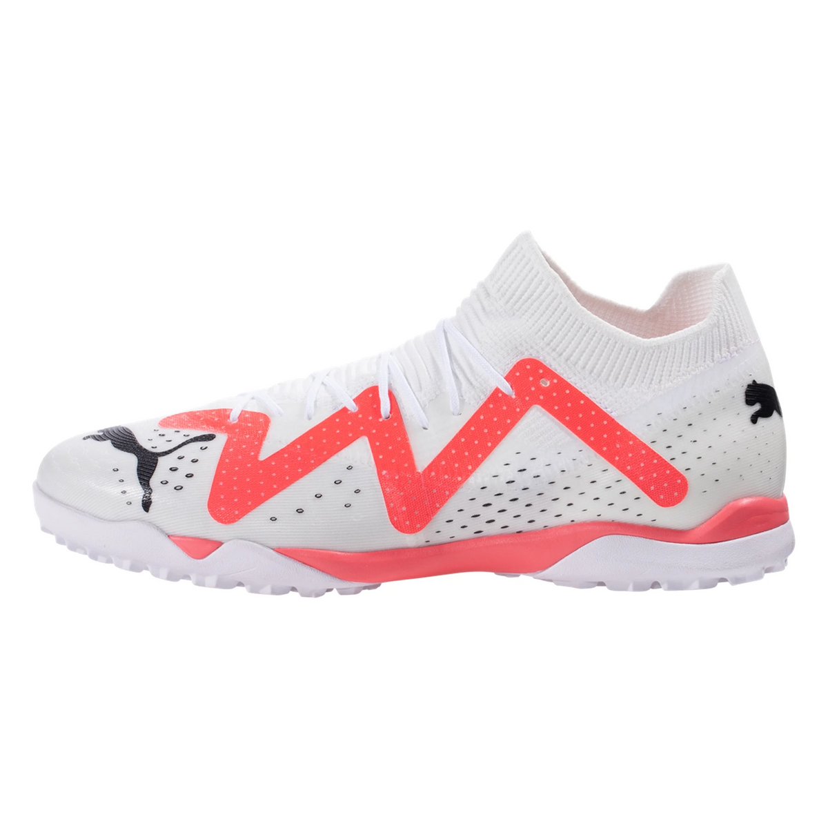 Puma Future Match TT Turf Soccer Shoes (White/Puma Black/Fire Orchid)