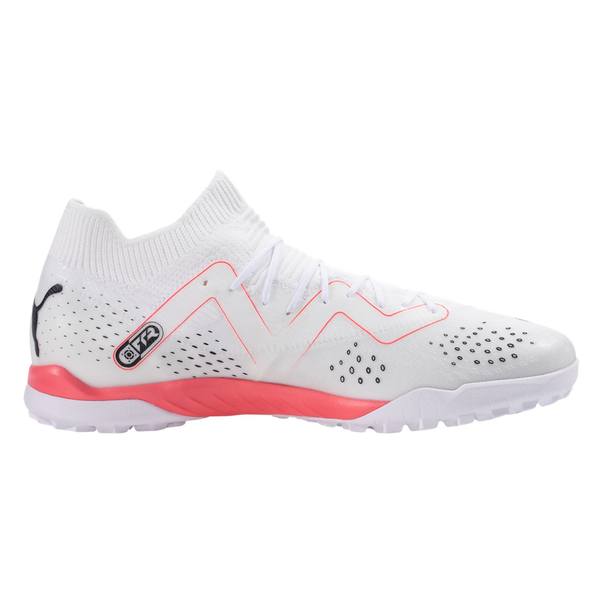 Puma Future Match TT Turf Soccer Shoes (White/Puma Black/Fire Orchid)