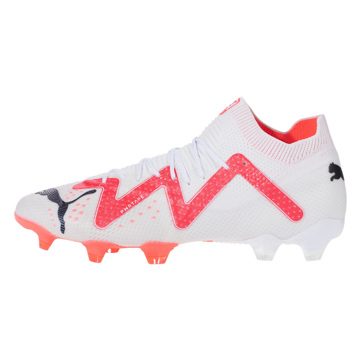 Puma Future Ultimate Soccer Cleats FG/AG Soccer Cleats (Puma White/Fire-Orchid)