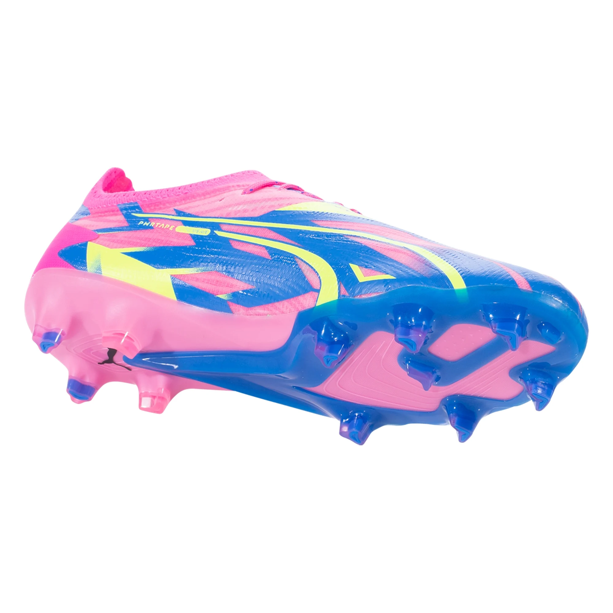 Puma Ultra Ultimate Energy FG/AG Soccer Cleats (Pink/Ultra Blue/Yellow Alert)